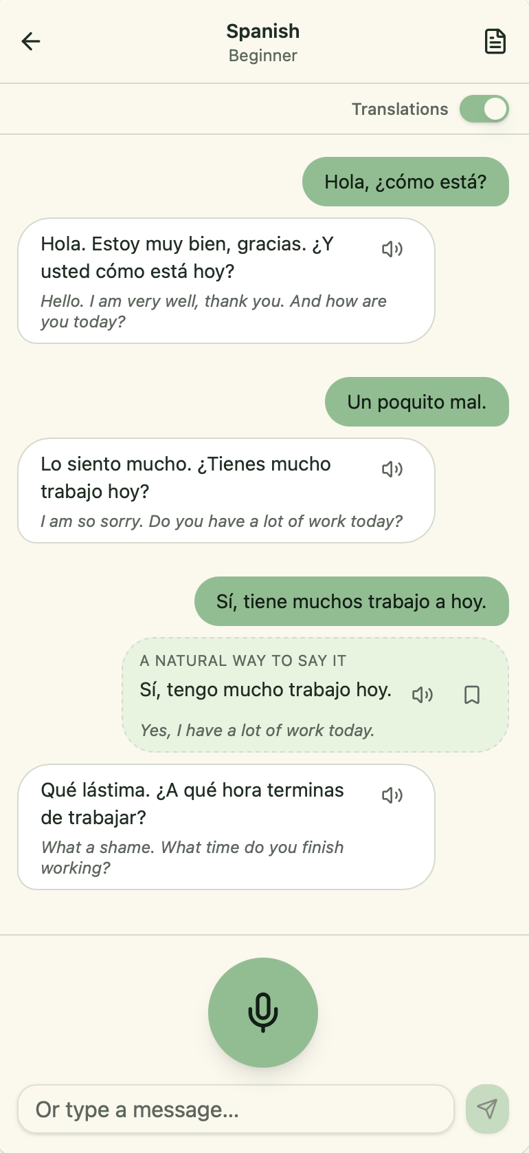 Chat and get gentle nudges